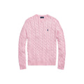 PINK CABLE KNIT COTTON SWEATER ᵛᵉⁿᵈᵒʳ
